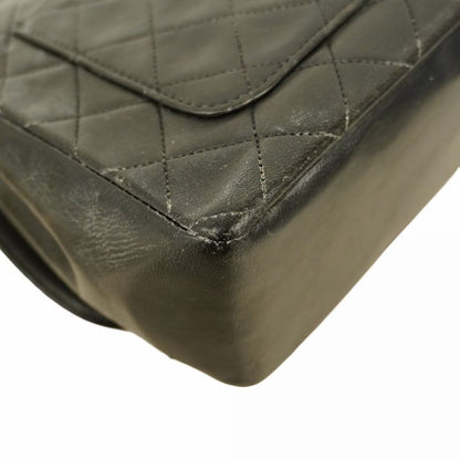 Chanel Shoulder Bag Matelasse Lambskin Black Gold Hardware Women