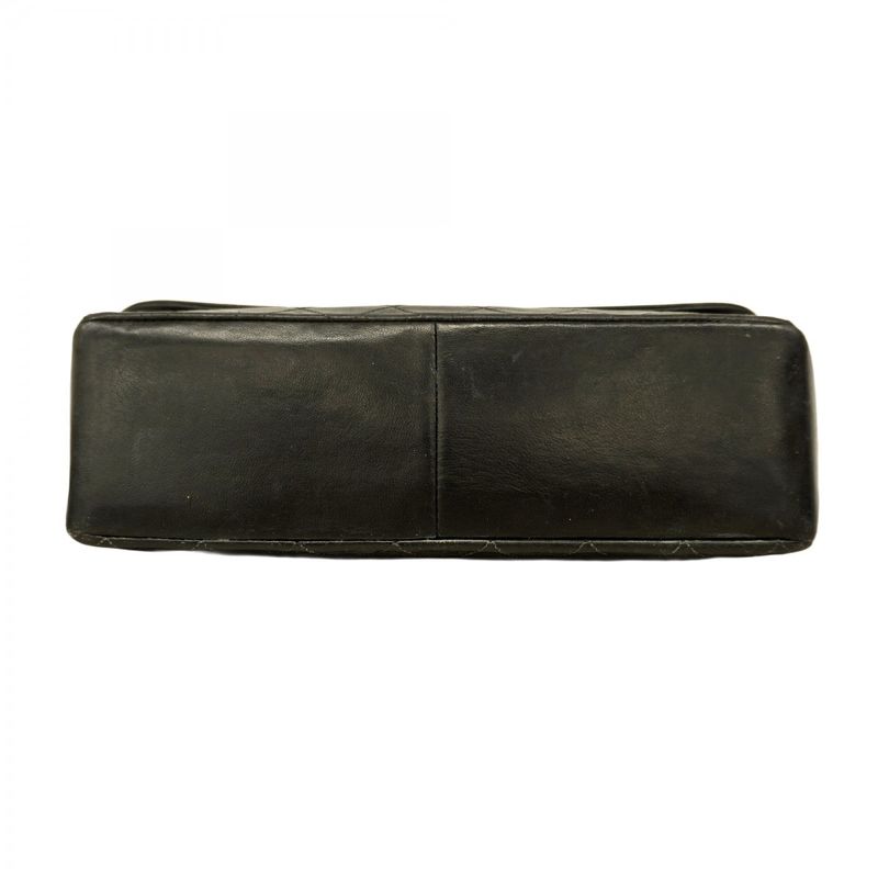 Chanel Shoulder Bag Matelasse Lambskin Black Gold Hardware Women