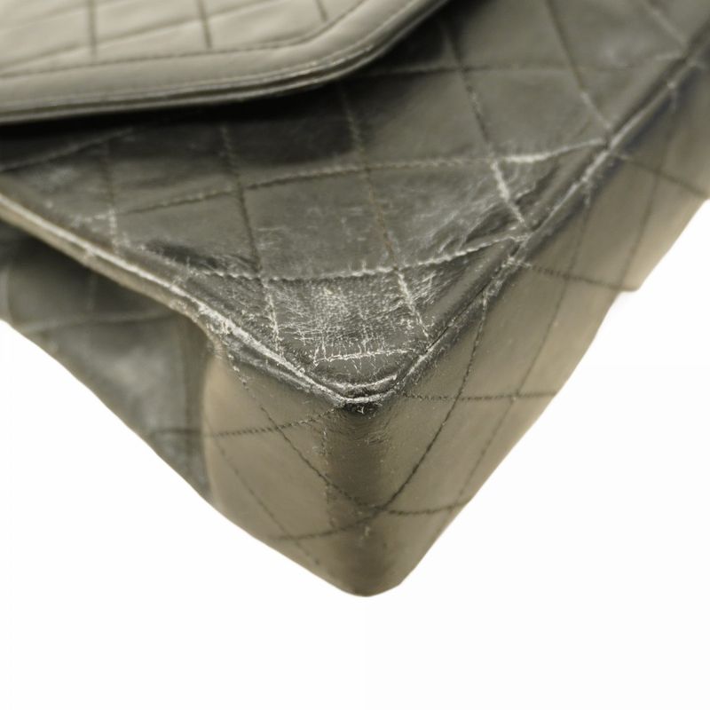 Chanel Shoulder Bag Matelasse Lambskin Black Gold Hardware Women