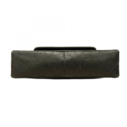 Chanel Shoulder Bag Matelasse Lambskin Black Gold Hardware Women