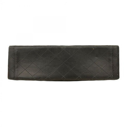 Chanel Shoulder Bag Deka Matelasse Lambskin Black Gold Hardware Women