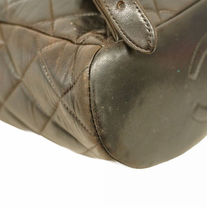 Chanel Backpack Daypack Matelasse Lambskin Black Gold Hardware Women