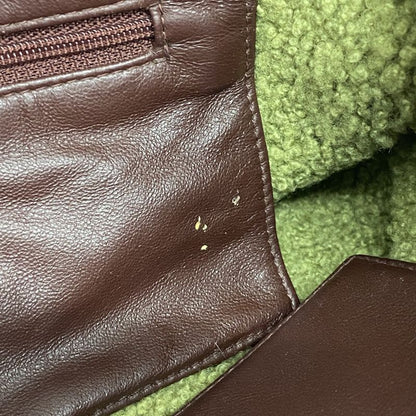 Chanel Handbag Mouton Brown Green Gold Hardware Women