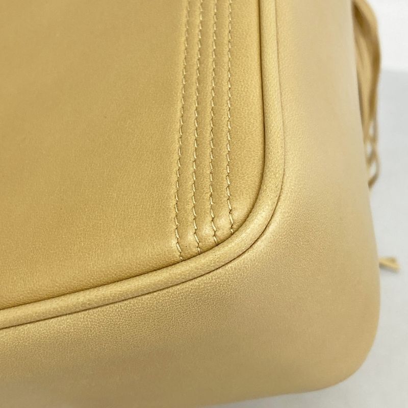 Chanel Shoulder Bag Lambskin Beige Gold Hardware Women