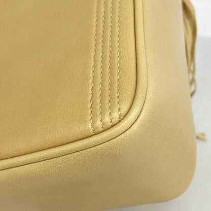 Chanel Shoulder Bag Lambskin Beige Gold Hardware Women