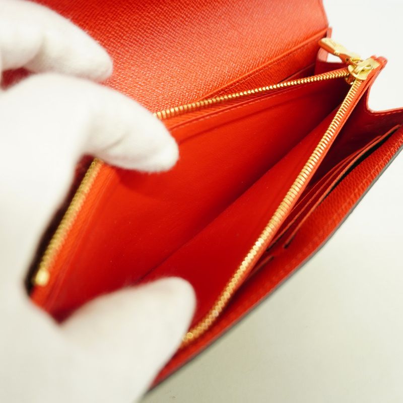 Louis Vuitton Long Wallet Monogram Portefeuille Sarah M62236 Brown Coquelicot