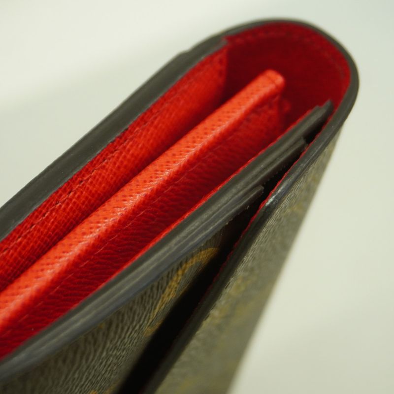 Louis Vuitton Long Wallet Monogram Portefeuille Sarah M62236 Brown Coquelicot