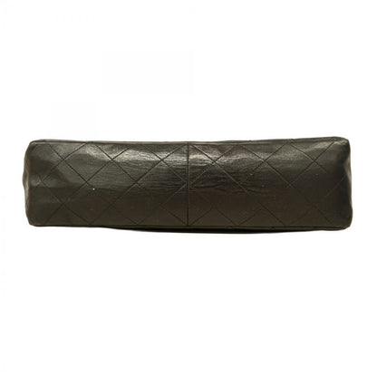 Chanel Shoulder Bag Deka Matelasse Lambskin Black Gold Hardware Women