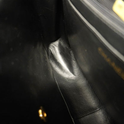 Chanel Shoulder Bag Deka Matelasse Lambskin Black Gold Hardware Women