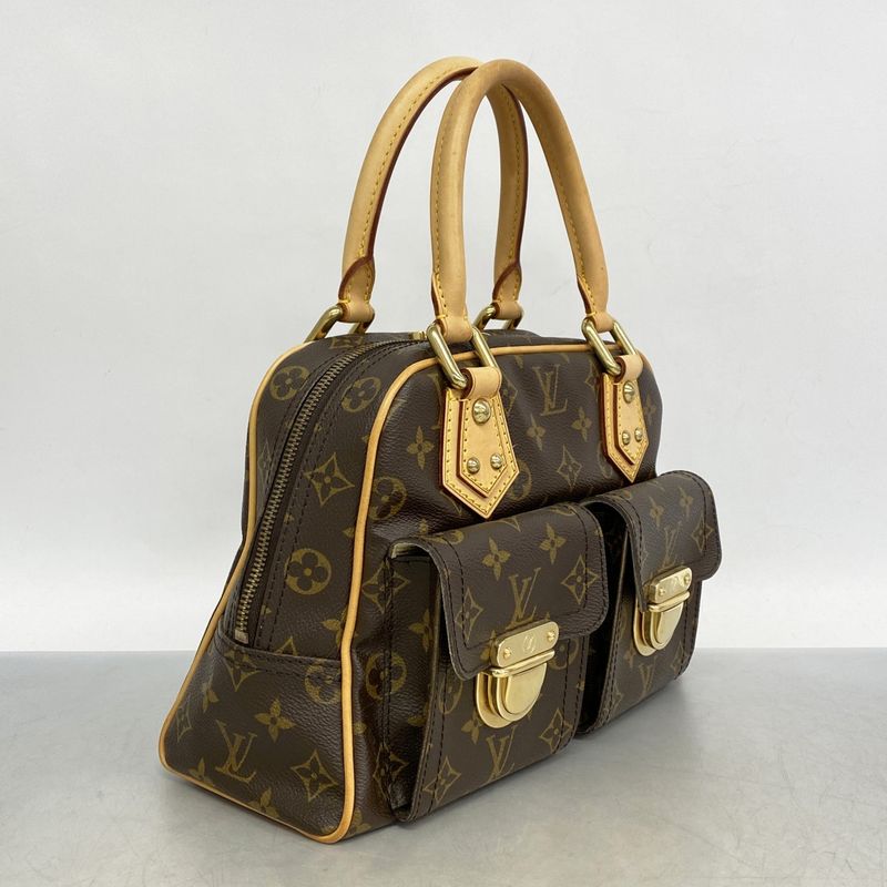 Louis Vuitton Handbag Monogram Manhattan PM M40026 Brown Ladies