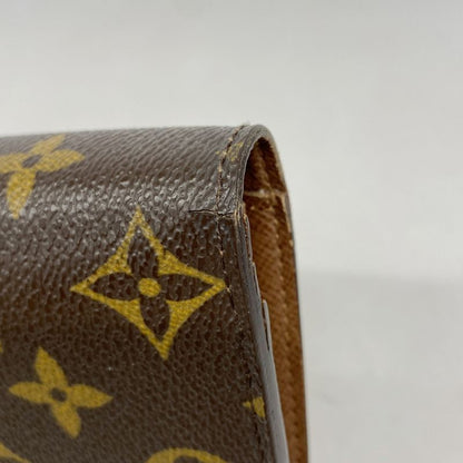 Louis Vuitton Long Wallet Monogram Portefeuille Brazza M66540 Brown Men's