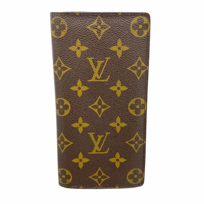 Louis Vuitton Long Wallet Monogram Portefeuille Brazza M66540 Brown Men's