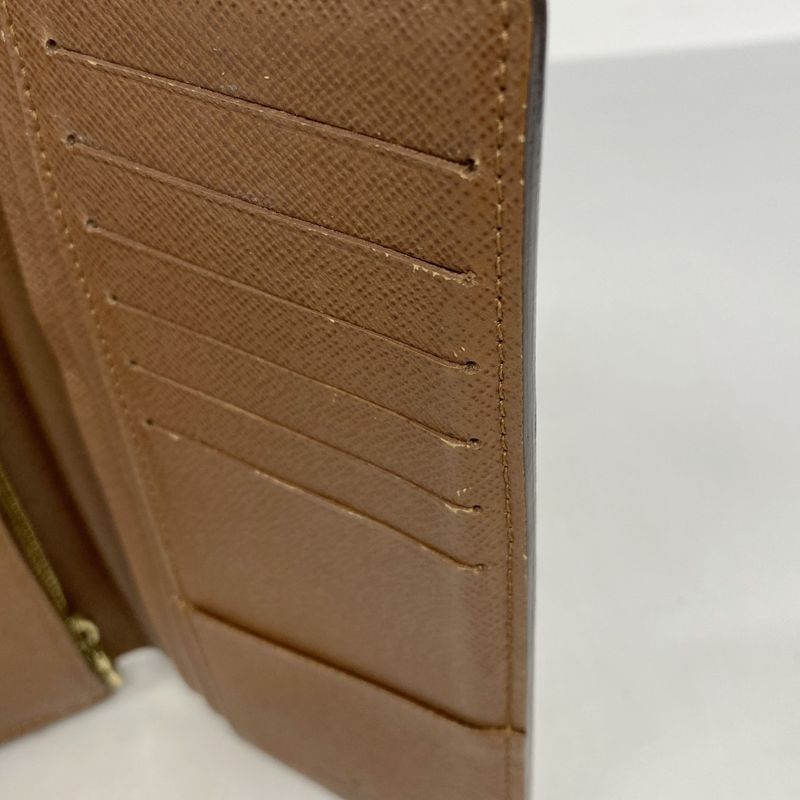 Louis Vuitton Long Wallet Monogram Portefeuille Brazza M66540 Brown Men's