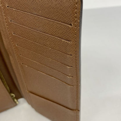 Louis Vuitton Long Wallet Monogram Portefeuille Brazza M66540 Brown Men's