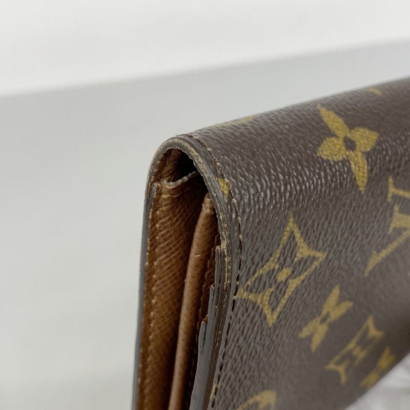 Louis Vuitton Long Wallet Monogram Portefeuille Brazza M66540 Brown Men's