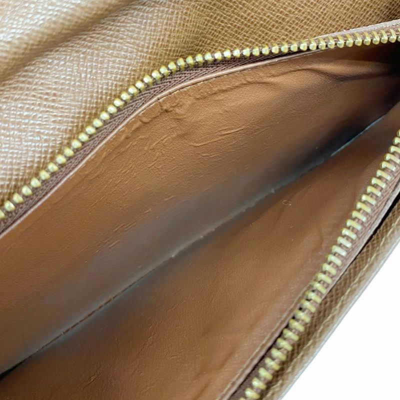 Louis Vuitton Long Wallet Monogram Portefeuille Brazza M66540 Brown Men's