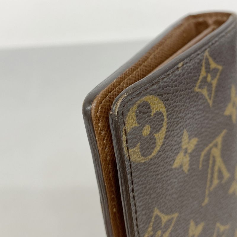 Louis Vuitton Long Wallet Monogram Portefeuille Brazza M66540 Brown Men's