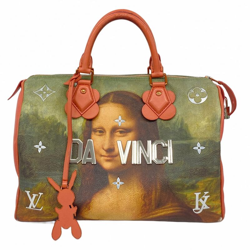 Louis Vuitton Handbag Mona Lisa Masters Collection Speedy 30 M43372 Poppy Petal