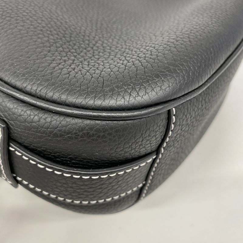 Christian Dior Handbag Saddle Soft Bag Mini Leather Black Silver Hardware 2way