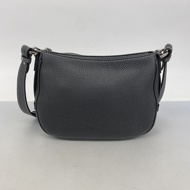 Christian Dior Handbag Saddle Soft Bag Mini Leather Black Silver Hardware 2way