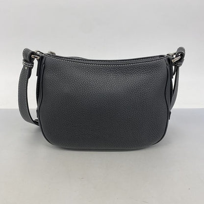 Christian Dior Handbag Saddle Soft Bag Mini Leather Black Silver Hardware 2way