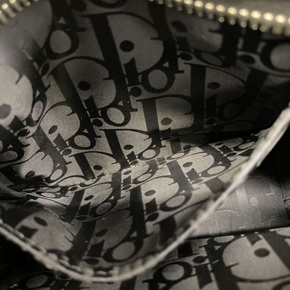 Christian Dior Handbag Saddle Soft Bag Mini Leather Black Silver Hardware 2way