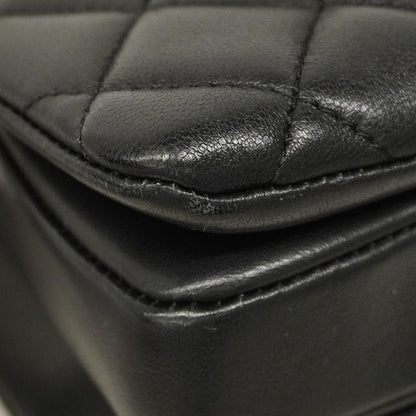 Chanel Handbag Matelasse Lambskin Black Chien Pan Gold Hardware 2way Bag Ladies