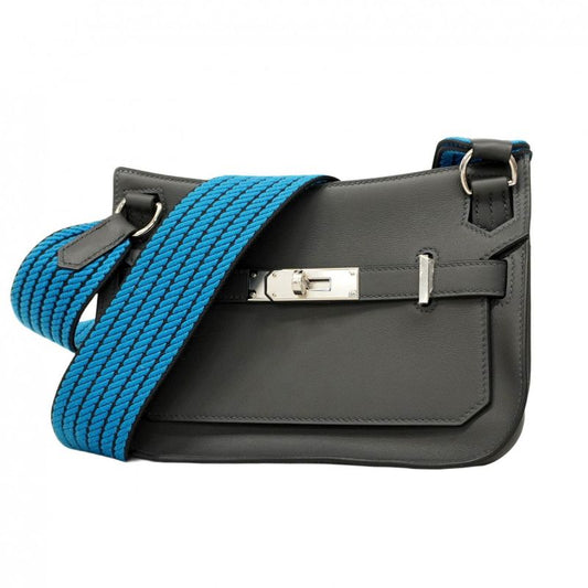 Hermes Shoulder Bag Gypsy Mini Swift Veil Mangrove Silver Hardware K Engraved