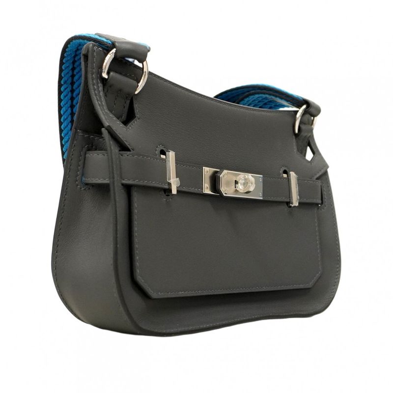 Hermes Shoulder Bag Gypsy Mini Swift Veil Mangrove Silver Hardware K Engraved