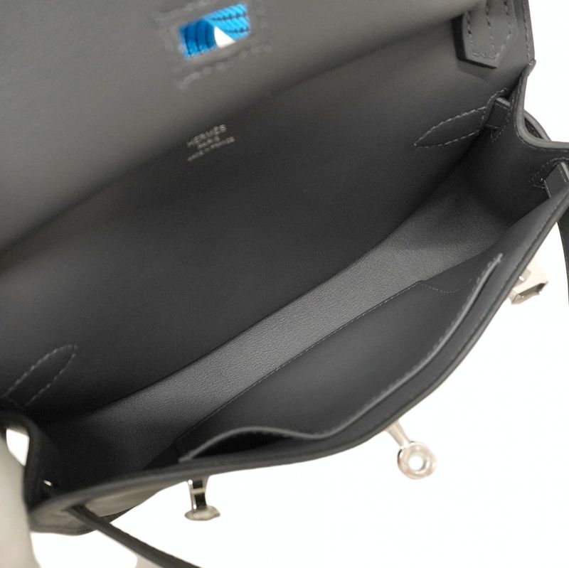 Hermes Shoulder Bag Gypsy Mini Swift Veil Mangrove Silver Hardware K Engraved