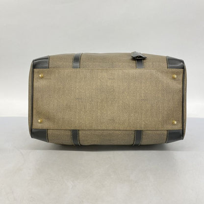 Fendi Boston Bag PVC Brown Gold Hardware Men Women Unisex