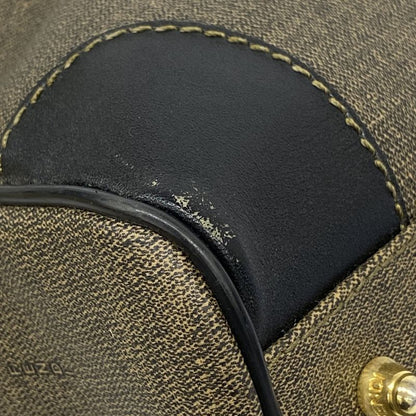 Fendi Boston Bag PVC Brown Gold Hardware Men Women Unisex