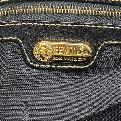 Fendi Boston Bag PVC Brown Gold Hardware Men Women Unisex