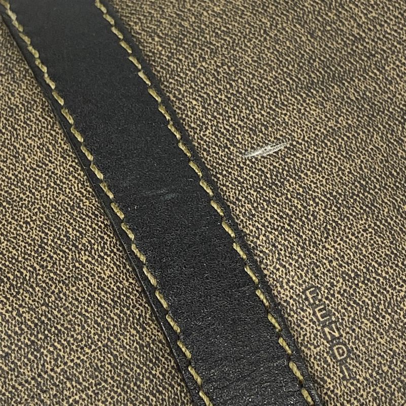 Fendi Boston Bag PVC Brown Gold Hardware Men Women Unisex