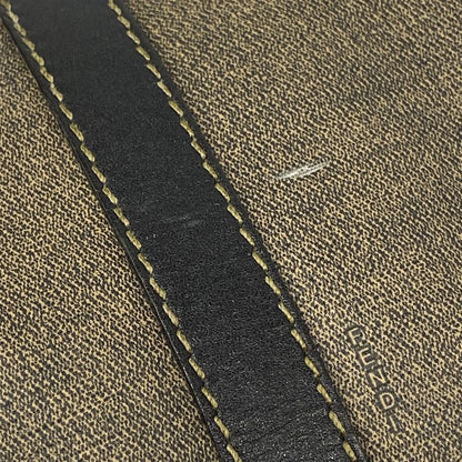 Fendi Boston Bag PVC Brown Gold Hardware Men Women Unisex