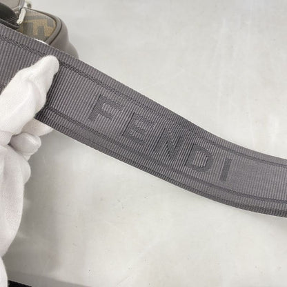 Fendi Shoulder Bag Zucca PVC Brown Yellow Silver Hardware Women