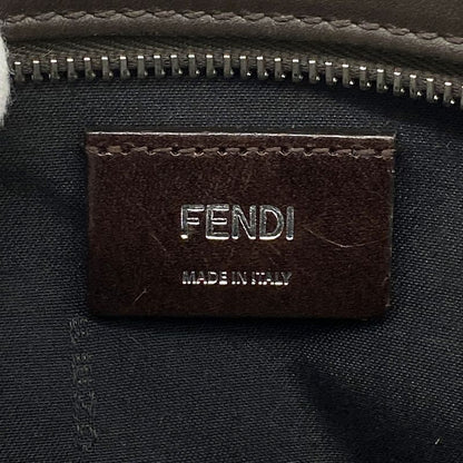 Fendi Shoulder Bag Zucca PVC Brown Yellow Silver Hardware Women