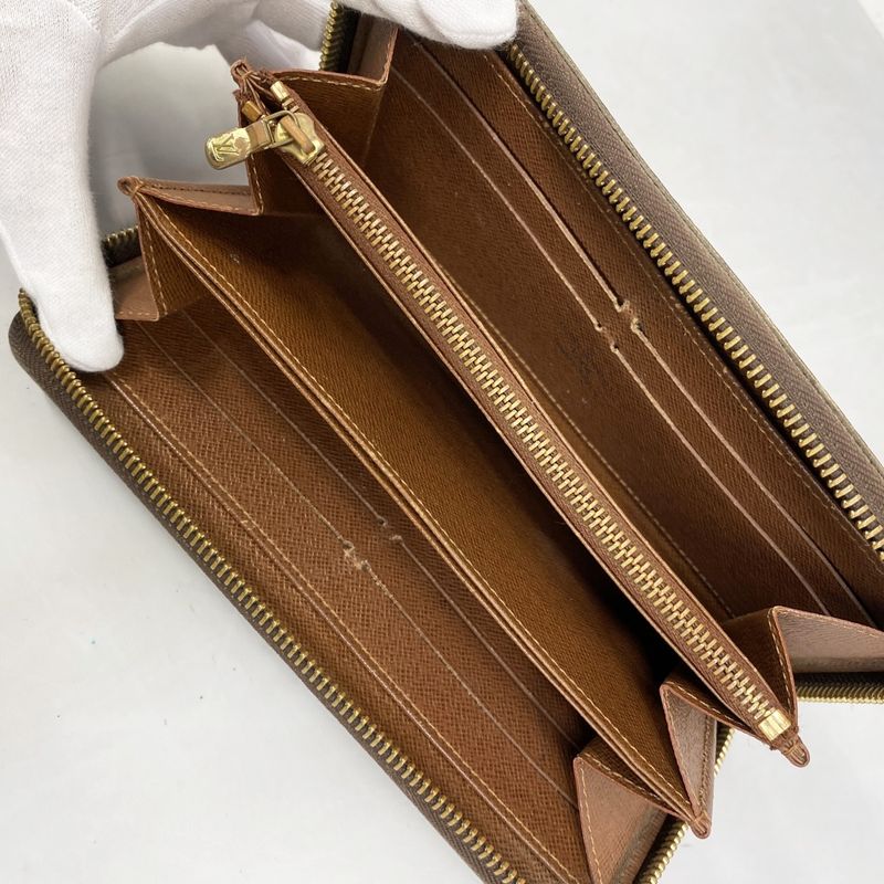 Louis Vuitton Long Wallet Damier Illustre Zippy Wallet N63004 Ebène Viollet