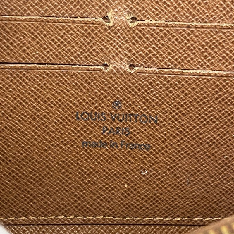 Louis Vuitton Long Wallet Damier Illustre Zippy Wallet N63004 Ebène Viollet