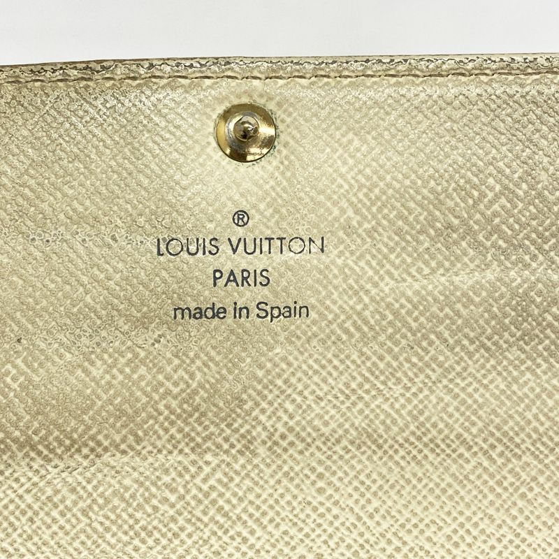 Louis Vuitton Damier Azure Portefeuille Sarah N61735 White Women's