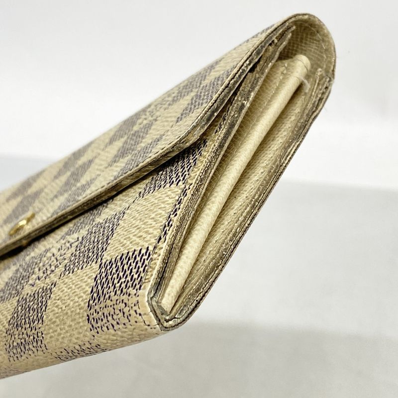 Louis Vuitton Damier Azure Portefeuille Sarah N61735 White Women's