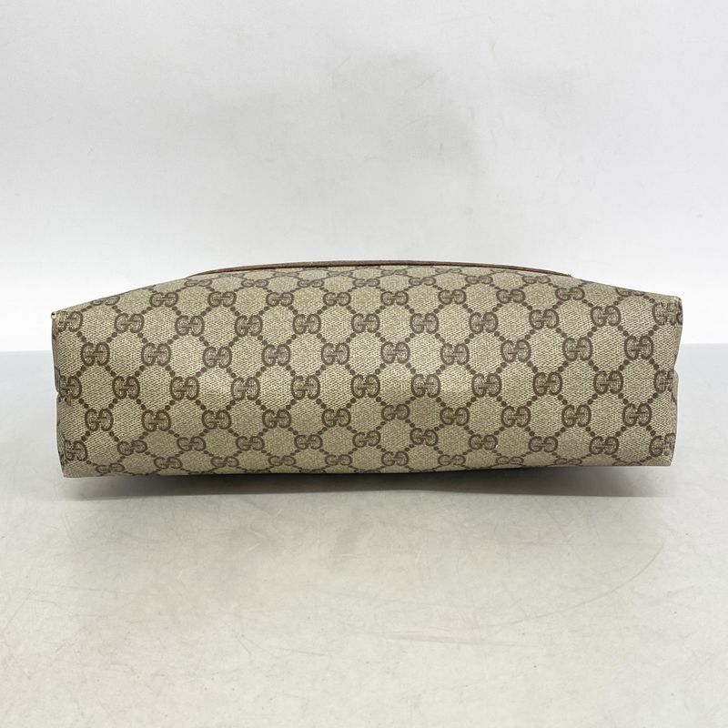 Gucci Tote Bag Sherry Line 39 02 003 PVC Beige Gold Hardware Women