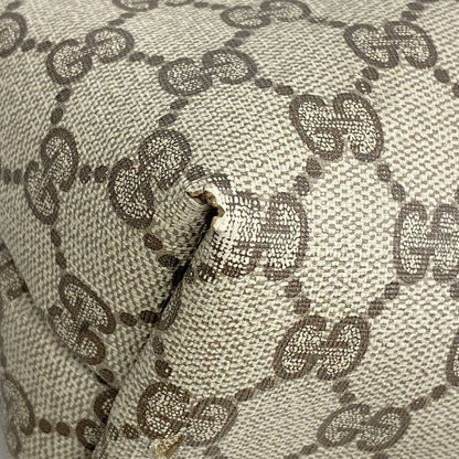 Gucci Tote Bag Sherry Line 39 02 003 PVC Beige Gold Hardware Women