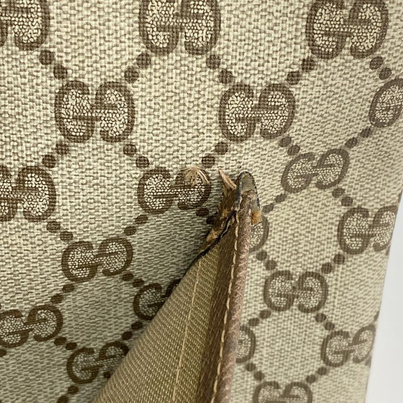 Gucci Tote Bag Sherry Line 39 02 003 PVC Beige Gold Hardware Women