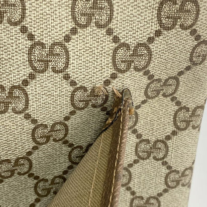 Gucci Tote Bag Sherry Line 39 02 003 PVC Beige Gold Hardware Women