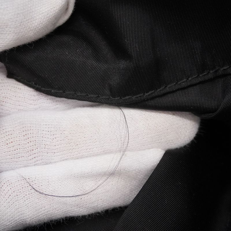 Prada Tote Bag Nylon Black Gray Silver Hardware Women's