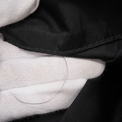 Prada Tote Bag Nylon Black Gray Silver Hardware Women's