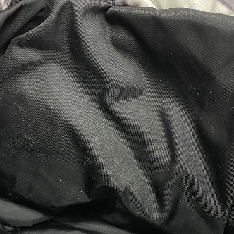 Prada Tote Bag Nylon Black Gray Silver Hardware Women's