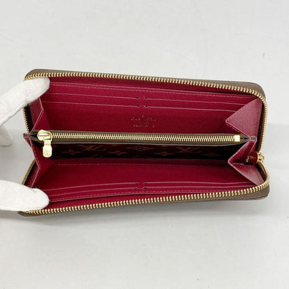 Louis Vuitton Long Wallet Monogram Portefeuille Clemence M60742 Fuchsia Ladies