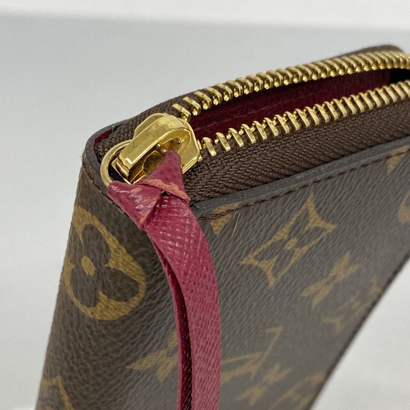Louis Vuitton Long Wallet Monogram Portefeuille Clemence M60742 Fuchsia Ladies